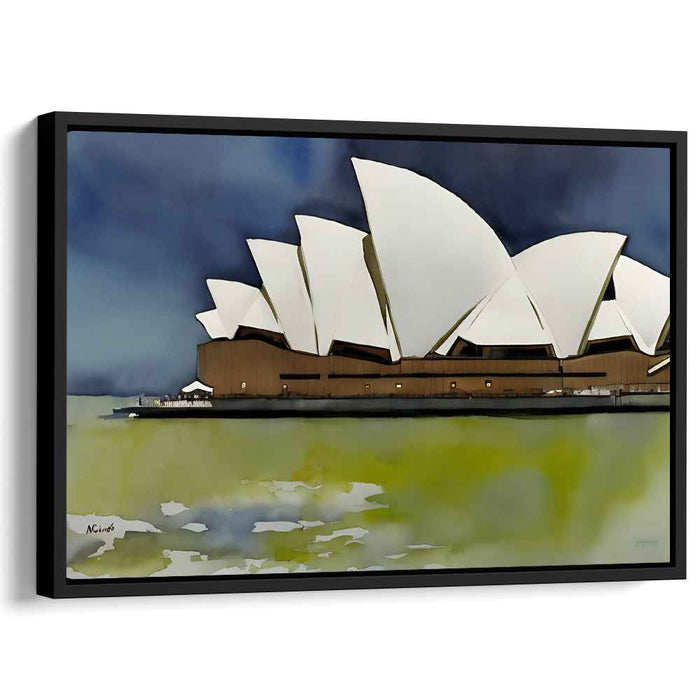 Harbor Symphony in Twilight: Sydney Opera House Under Dramatic Sky