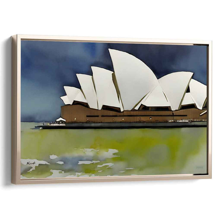 Harbor Symphony in Twilight: Sydney Opera House Under Dramatic Sky