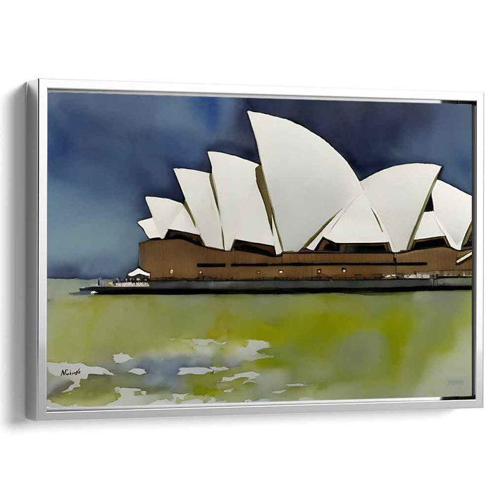 Harbor Symphony in Twilight: Sydney Opera House Under Dramatic Sky