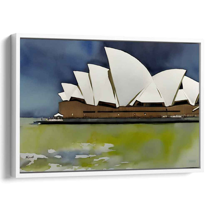 Harbor Symphony in Twilight: Sydney Opera House Under Dramatic Sky