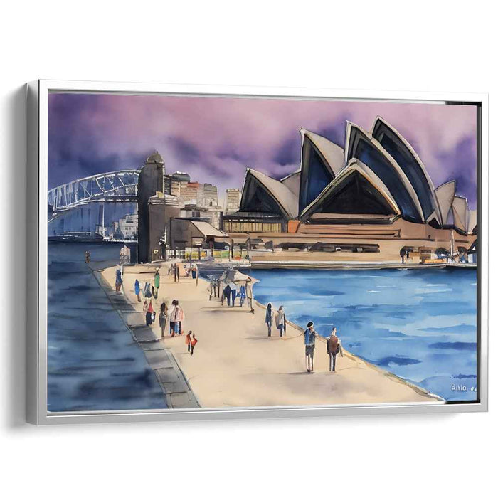 Harbor Sonata: Watercolor Masterpiece of the Opera House and Harbour