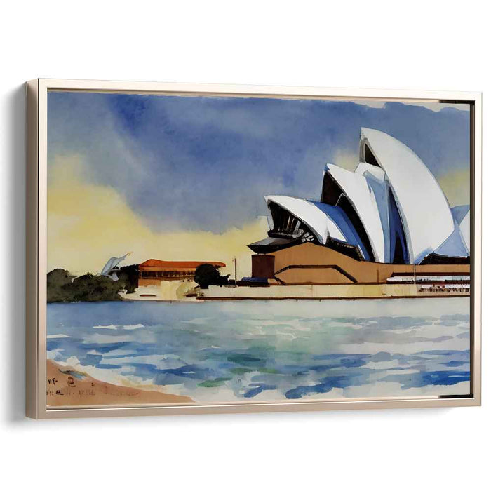 Echoes of Elegance: Watercolor of the Opera House