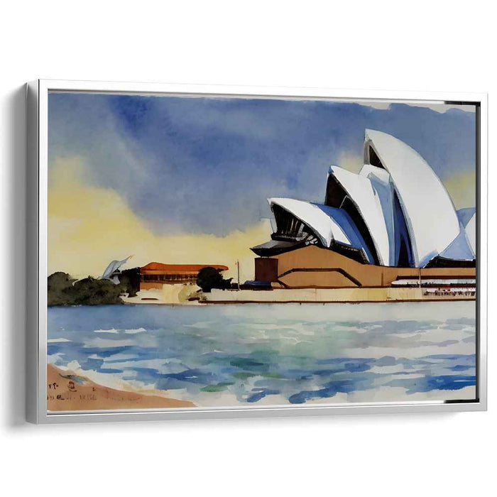 Echoes of Elegance: Watercolor of the Opera House