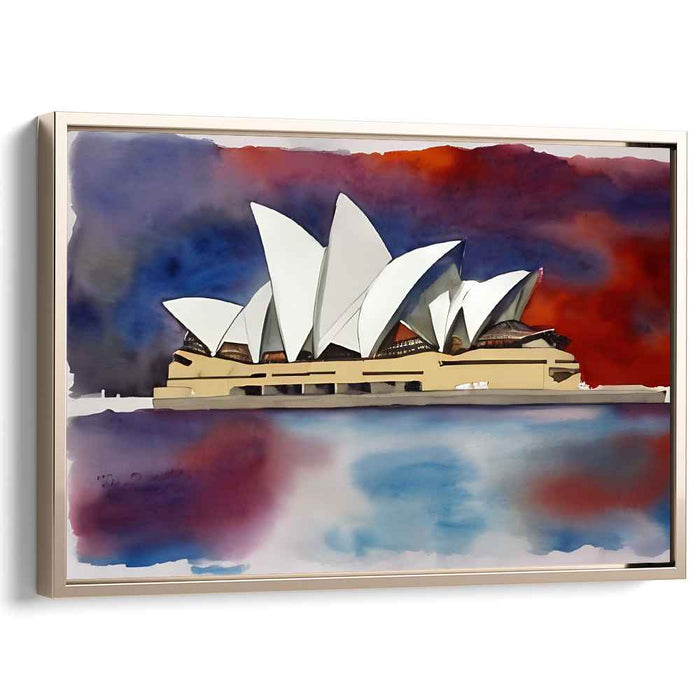 Iconic Splendor: Vibrant Sydney Opera House Canvas Art Print