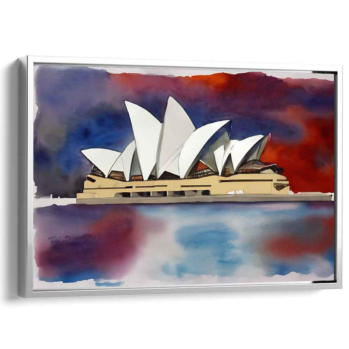 Iconic Splendor: Vibrant Sydney Opera House Canvas Art Print