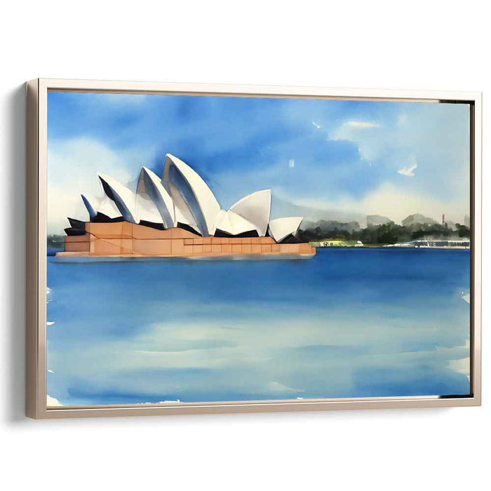 Opera Serenade: Watercolor of Sydney Opera House and Harbor