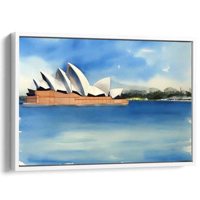 Opera Serenade: Watercolor of Sydney Opera House and Harbor