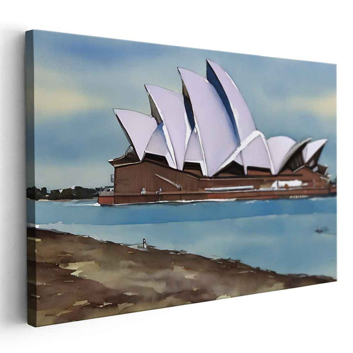 Harbor Symphonies: The Iconic Opera House Canvas Art Print
