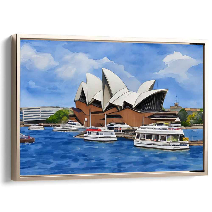 Harbor Whispers in Stillness: A Serene Harbor View Canvas Art Print