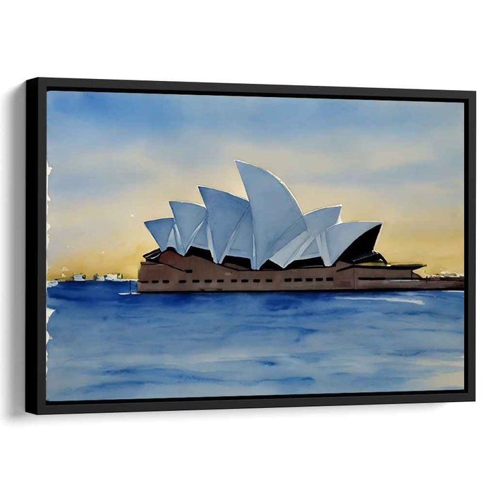 Seaside Serenade: Watercolor Panorama of the Sydney Opera House