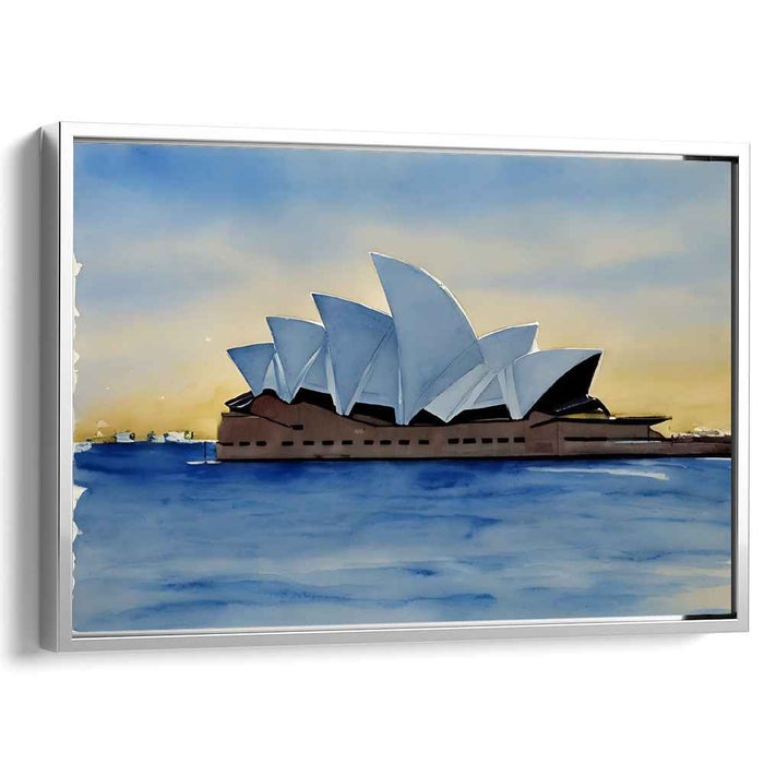 Seaside Serenade: Watercolor Panorama of the Sydney Opera House