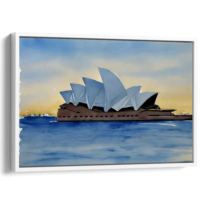 Seaside Serenade: Watercolor Panorama of the Sydney Opera House