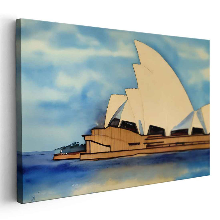 Elegant Minimalism: Stylized Sydney Opera House Canvas Art