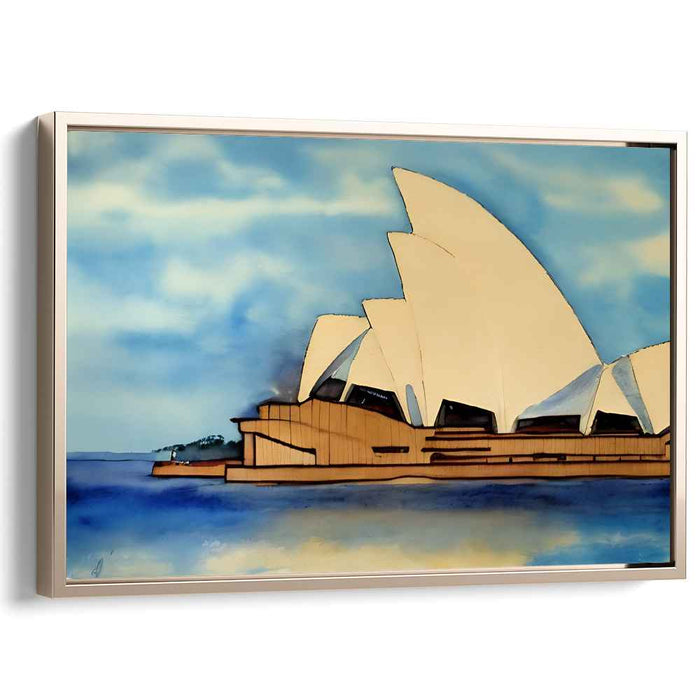Elegant Minimalism: Stylized Sydney Opera House Canvas Art
