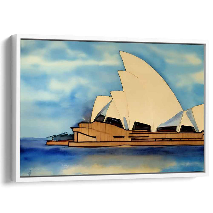 Elegant Minimalism: Stylized Sydney Opera House Canvas Art