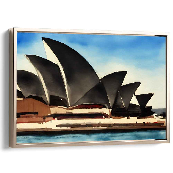 Sydney's Iconic Silhouette: Watercolor Tribute to the Opera House
