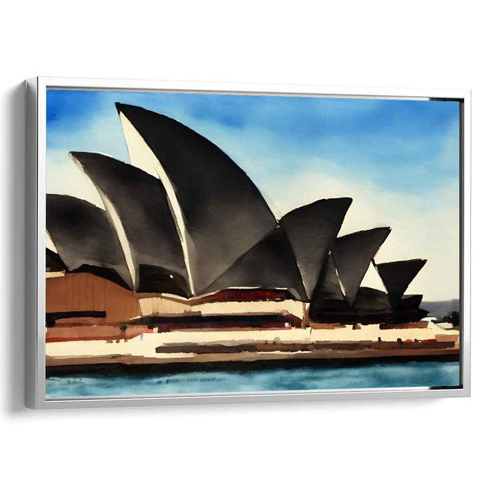 Sydney's Iconic Silhouette: Watercolor Tribute to the Opera House