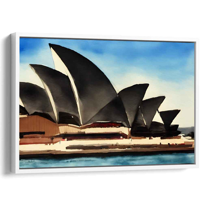 Sydney's Iconic Silhouette: Watercolor Tribute to the Opera House