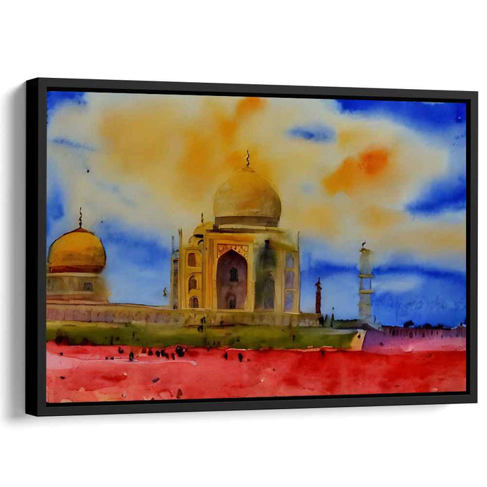 Whispers Of Marble Hues: Impressionist Watercolor of the Taj Mahal