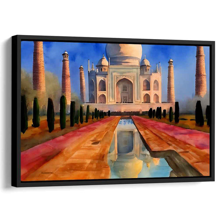 Eternal Elegance Reverie: The Timeless Beauty of the Taj Mahal Canvas Art Print