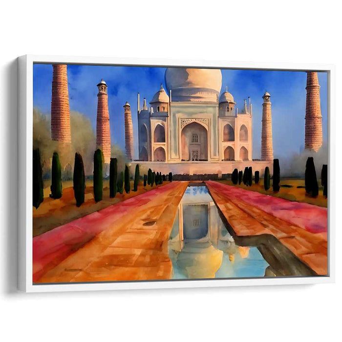 Eternal Elegance Reverie: The Timeless Beauty of the Taj Mahal Canvas Art Print
