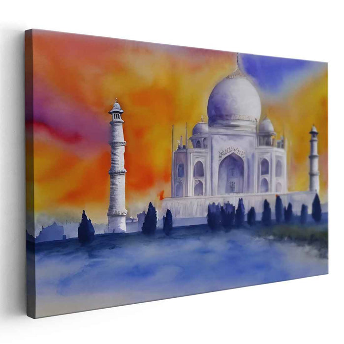 Watercolor Taj Mahal #113