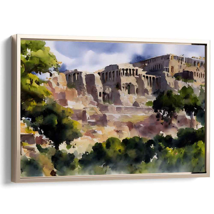 Ancient Athena's Vision: Watercolor Impressions of the Ancient Acropolis