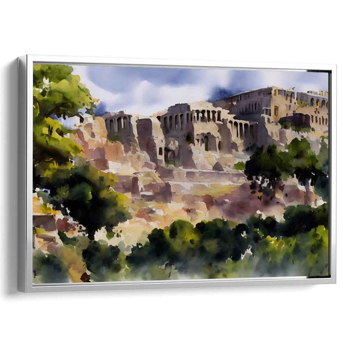 Ancient Athena's Vision: Watercolor Impressions of the Ancient Acropolis