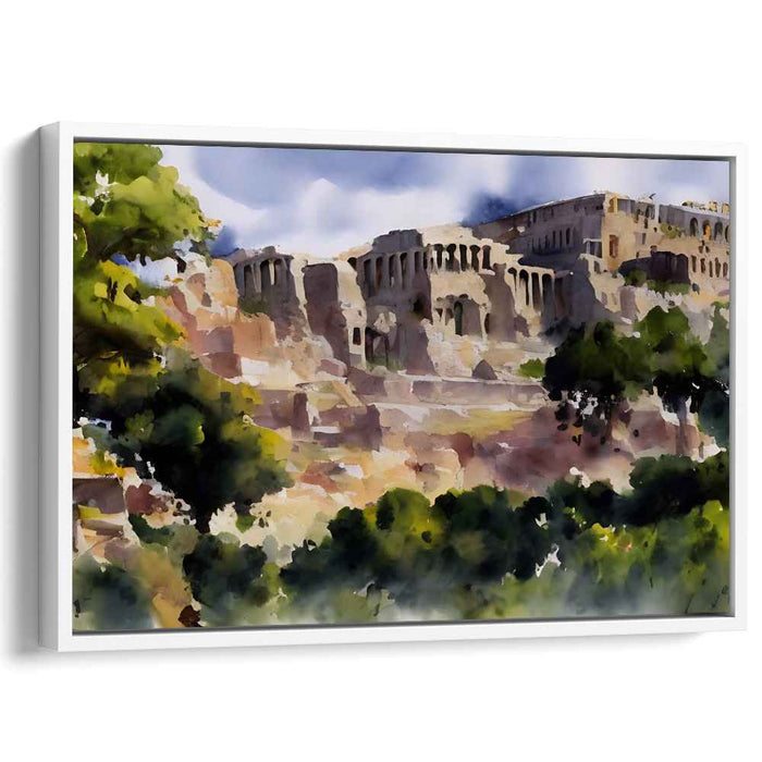 Ancient Athena's Vision: Watercolor Impressions of the Ancient Acropolis