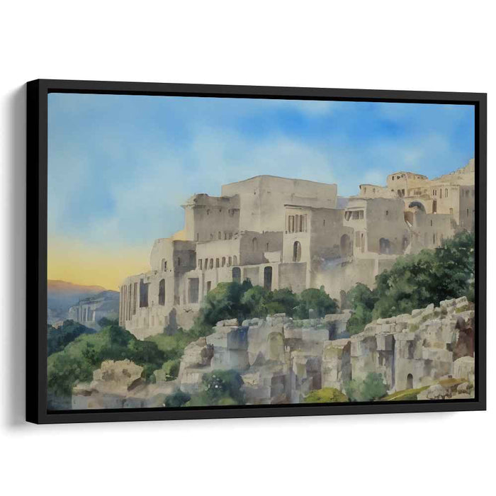 Aqueous Horizon Artistry: Watercolor Landscape Masterpiece