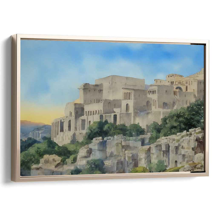 Aqueous Horizon Artistry: Watercolor Landscape Masterpiece