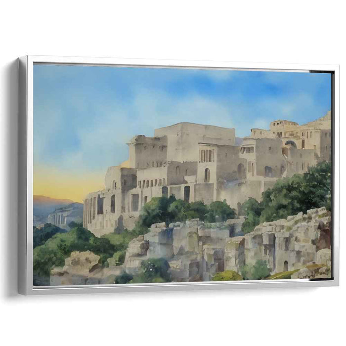 Aqueous Horizon Artistry: Watercolor Landscape Masterpiece