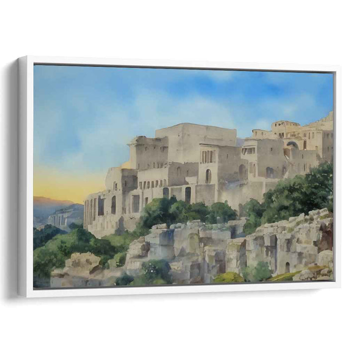 Aqueous Horizon Artistry: Watercolor Landscape Masterpiece