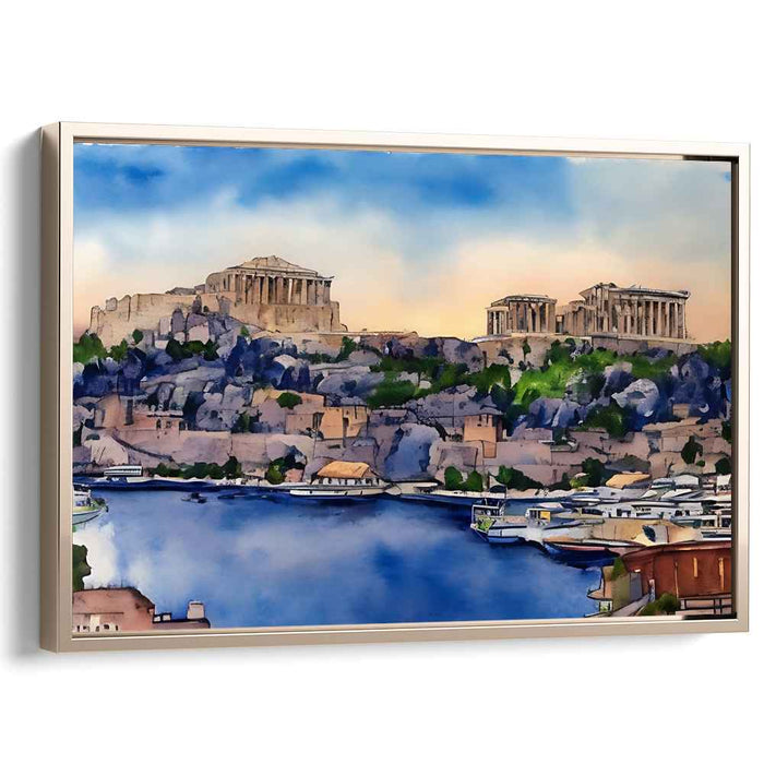 Acropolis Dreamscape: Watercolor of the Acropolis of Athens