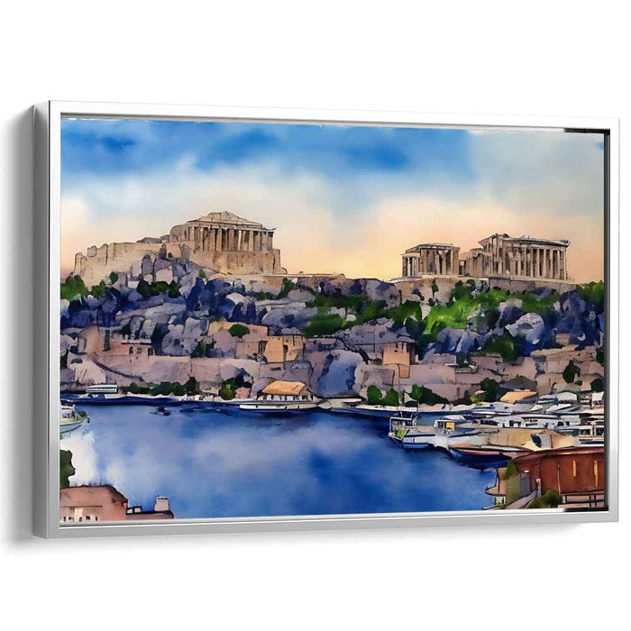 Acropolis Dreamscape: Watercolor of the Acropolis of Athens