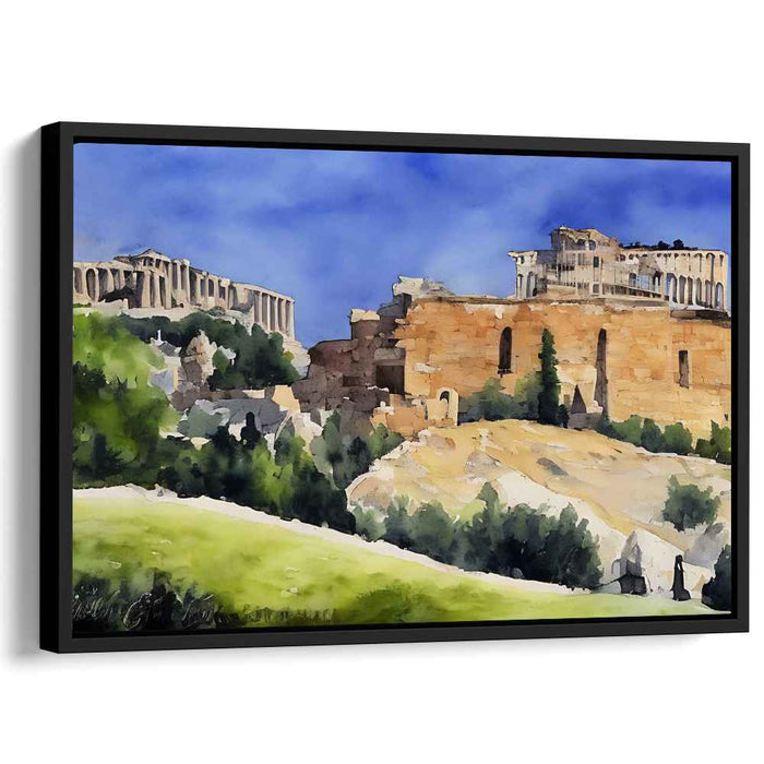 Acropolis Watercolors: Watercolor Landscape of the Acropolis