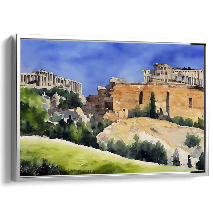 Acropolis Watercolors: Watercolor Landscape of the Acropolis