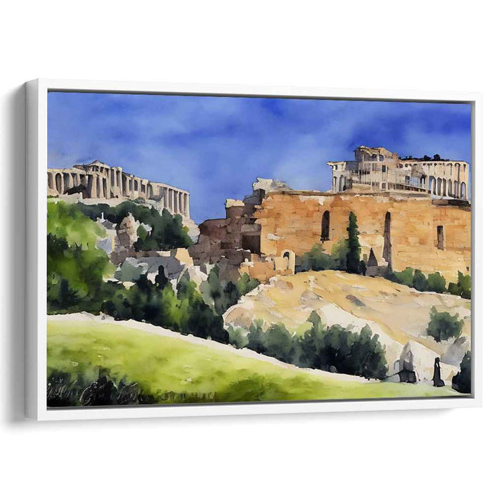 Acropolis Watercolors: Watercolor Landscape of the Acropolis