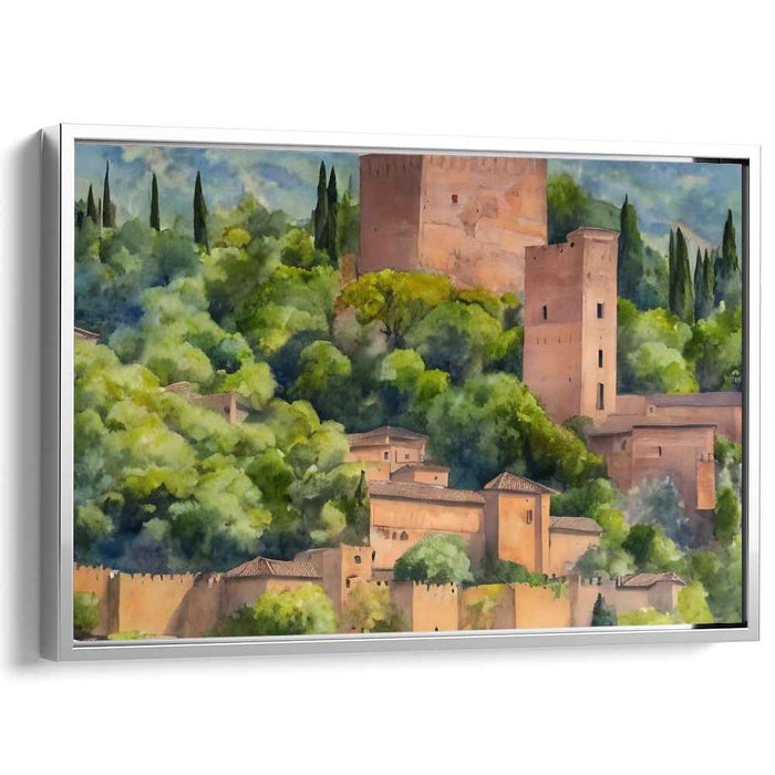 Serenity of Ancient Ruins: A Romantic Landscape Canvas Art Print