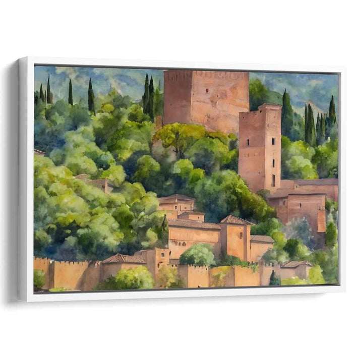 Serenity of Ancient Ruins: A Romantic Landscape Canvas Art Print