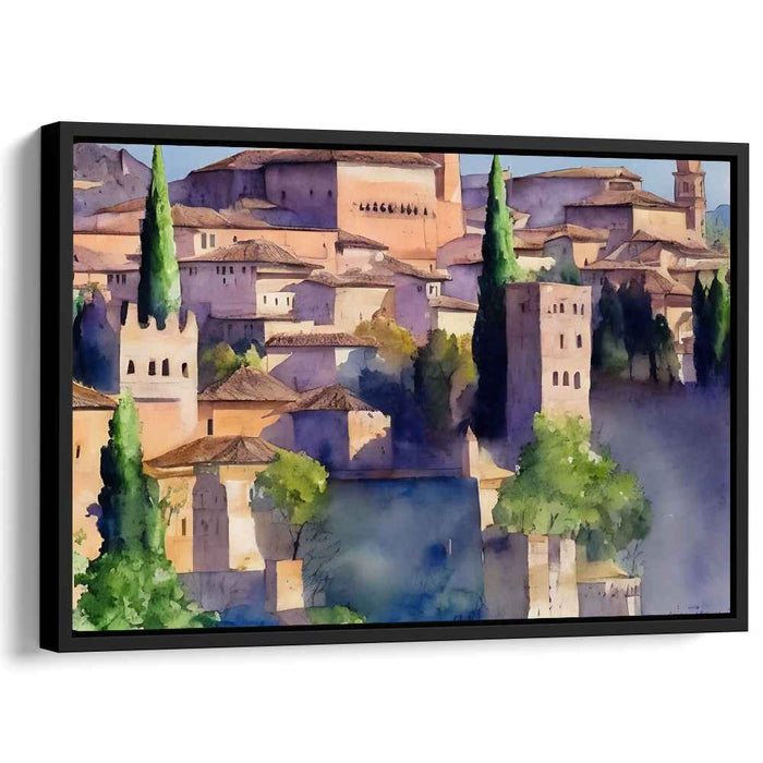 Tranquil Pastel Vista: Serene Watercolor Landscape Art Print