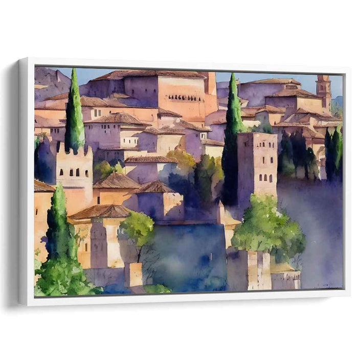 Tranquil Pastel Vista: Serene Watercolor Landscape Art Print