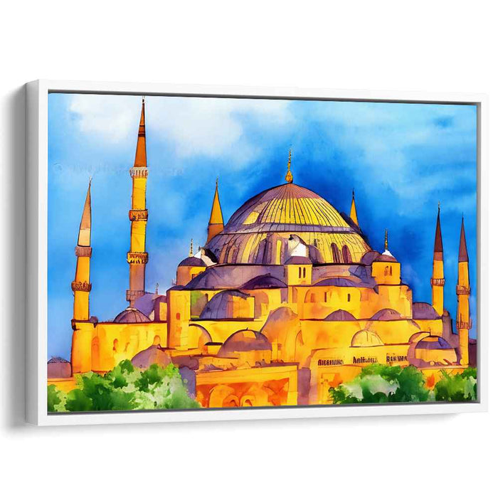 Istanbul's Pastel Dream: Impressionist Watercolor of Hagia Sophia