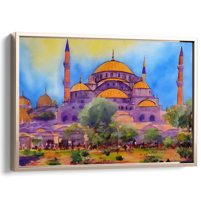 Wispy Echoes of Byzantium: Impressionist Watercolor of Hagia Sophia