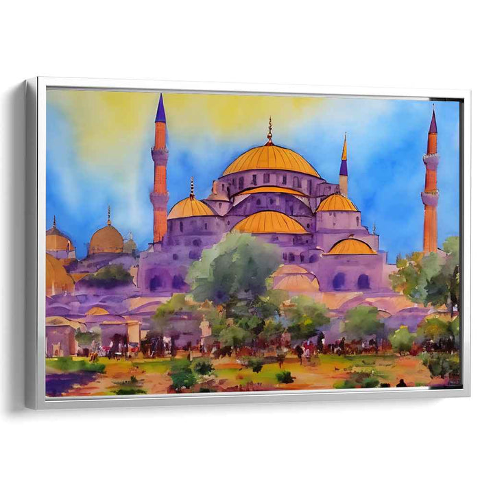 Wispy Echoes of Byzantium: Impressionist Watercolor of Hagia Sophia