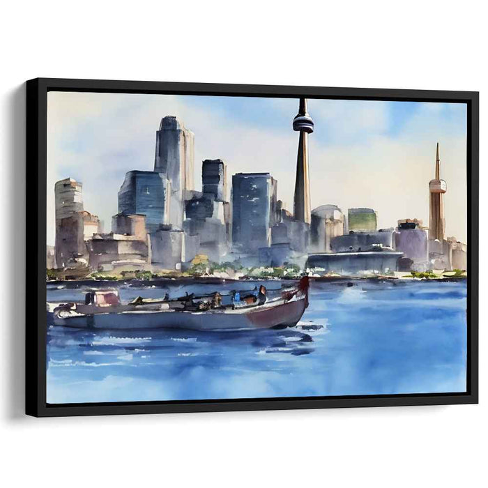 Urban Zenithscape: Tranquil Cityscape with Iconic Skyline