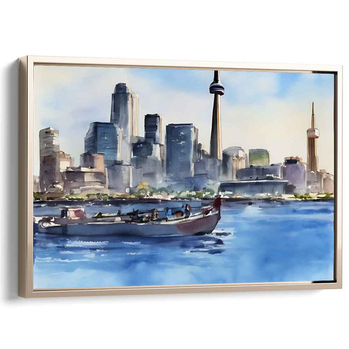 Urban Zenithscape: Tranquil Cityscape with Iconic Skyline