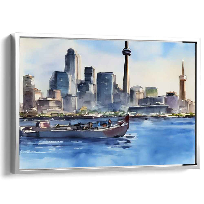 Urban Zenithscape: Tranquil Cityscape with Iconic Skyline