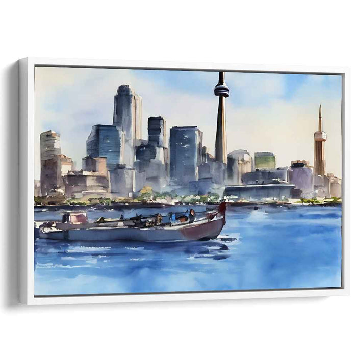 Urban Zenithscape: Tranquil Cityscape with Iconic Skyline