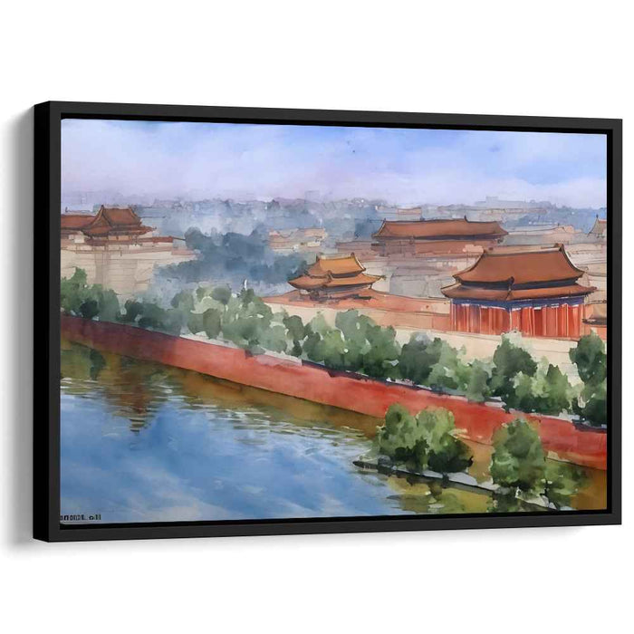 Imperial Inkscape: Traditional East Asian Palace Watercolor Landscape